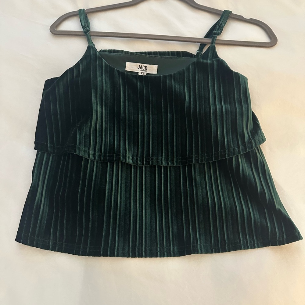 Jack by BB Dakota Women's Green Striped Top